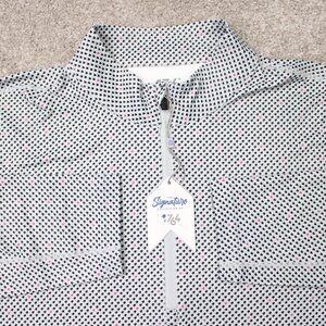 1764 Sweatshirt NWT Men Large Gray Geometric 1/4 Zip Iconic Signature Collection